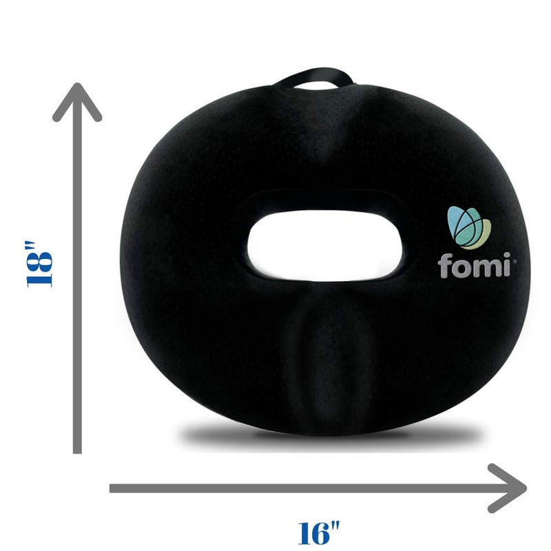 FOMI Extra Thick Donut Memory Foam Seat Cushion Care | 18" x 16" x 3.5" | Large Tailbone Pillow for Car, Truck, Office Chair, Wheelchair | Back, Bed Sores, Coccyx, Hemorrhoid, Sciatica Pain Relief - Image 5